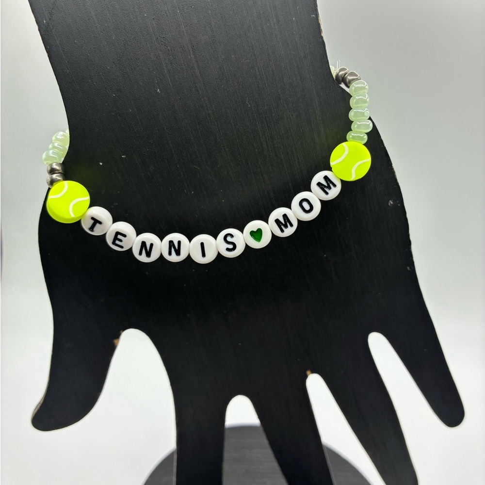 Tennis Mom Beaded Stretch Bracelet